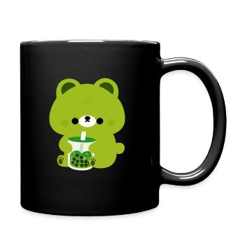 Green Boba Bear - Full Colour Mug - black - Right