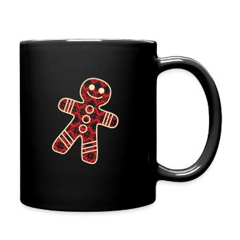 Christmas Gingerbread Man Cookies Pastry Gift - Full Colour Mug - black - Right