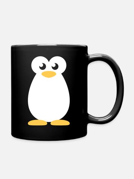 Pinguin - Tasse einfarbig - Schwarz