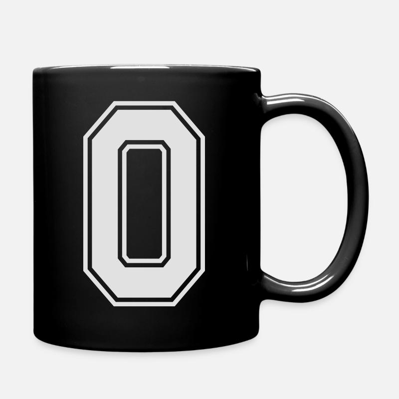 Buchstabe O - Tasse einfarbig - Schwarz
