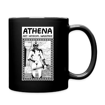 Athene, die Altgriechische Göttin - Tasse einfarbig - Schwarz - Rechts