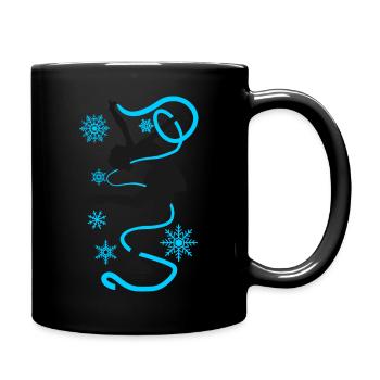 Eiskunstlauf Schlittschuhlauf Eis Figuren Tanz - Tasse einfarbig - Schwarz - Rechts