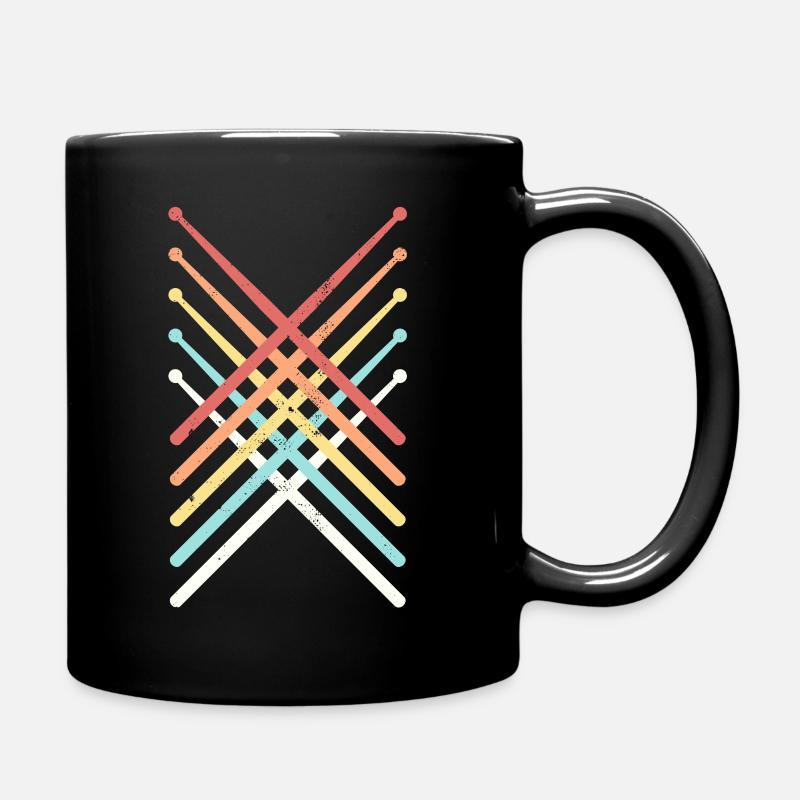 Schlagzeug - Tasse einfarbig - Schwarz