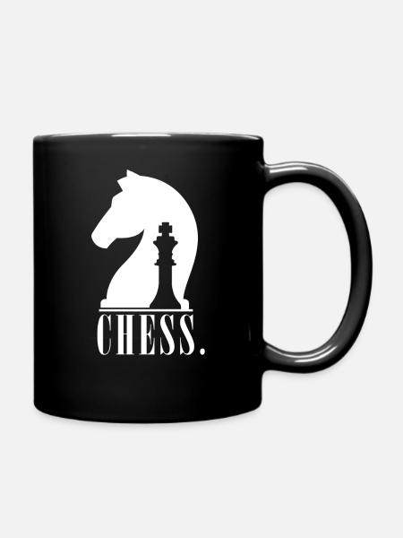 Chess Chess Chessplayer Springer - Full Colour Mug - black