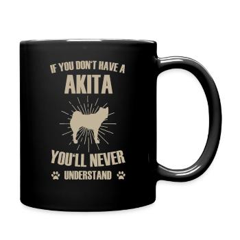 akita - Mug uni - noir - Droite