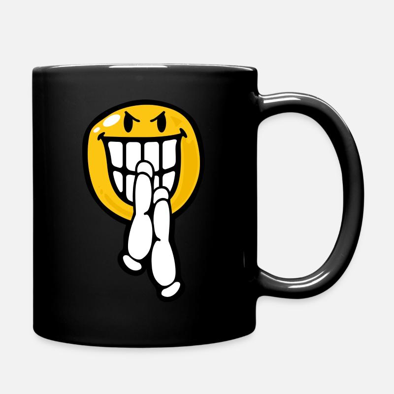Smiley Anger Sinister - Full Colour Mug - black