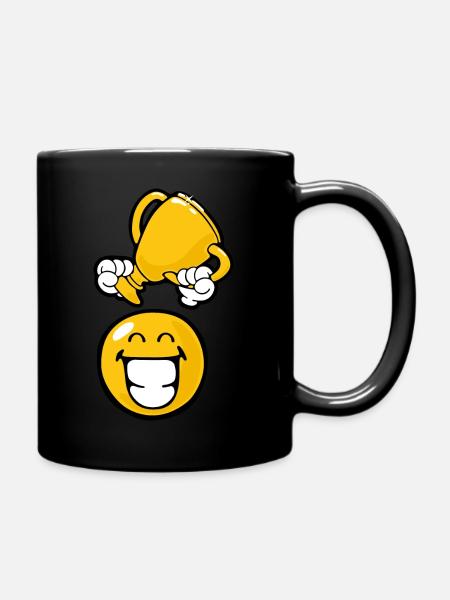 Smiley Winner - Tasse einfarbig - Schwarz