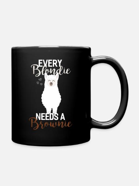 Brownie Blondie Alpaca - Mug uni - noir