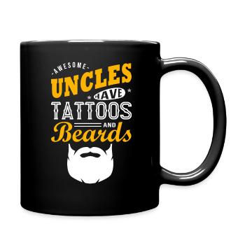 Awesome UNCLES have tattoos and beards cadeau noel - Mug uni - noir - Droite