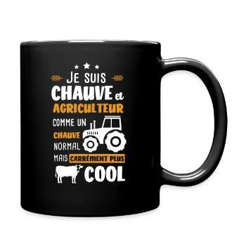 Agriculteur chauve cadeau drôle agriculture - Mug uni - noir - Droite