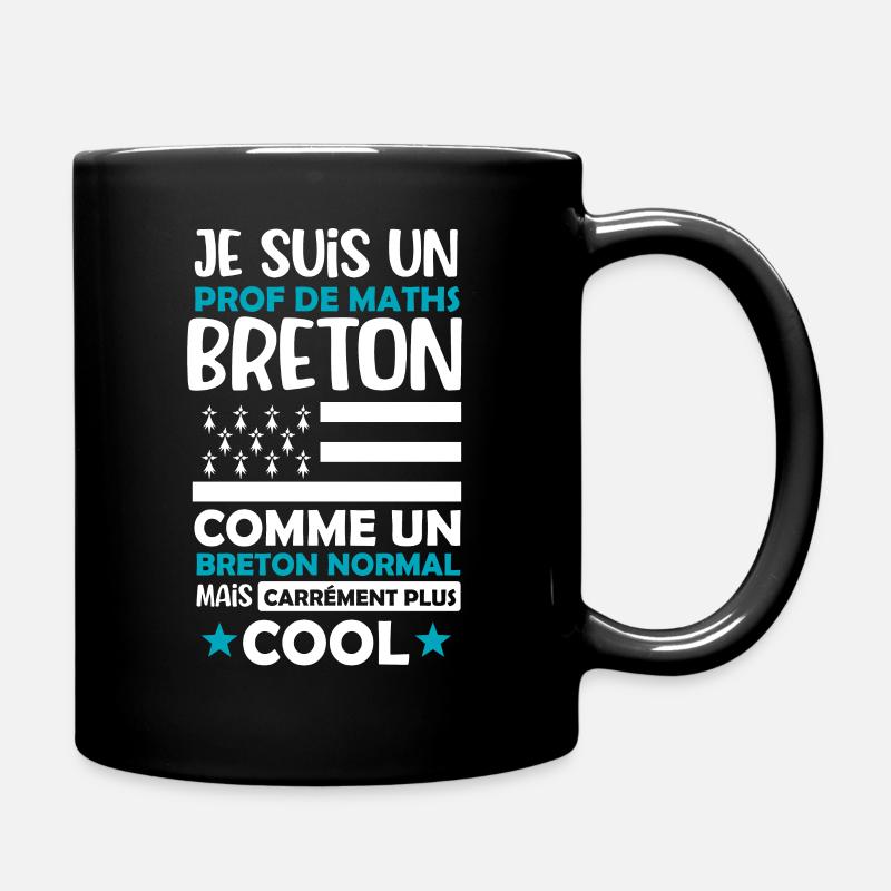 Prof de maths breton cadeau drôle professeur - Mug uni - noir