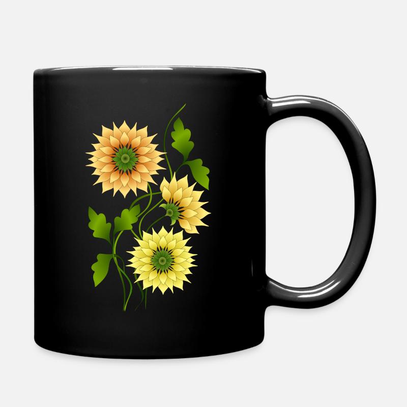 Fleurs - Mug uni - noir