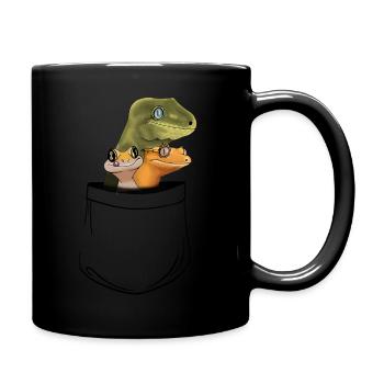 geckos de poche - Mug uni - noir - Droite