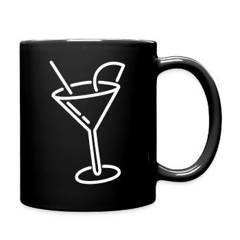 Cocktail Gin Vermouth Lemon Alcoholic Drink - Full Colour Mug - black - Right