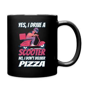 Roller Mofa Moped Scooter Rider Motorcycle Gift - Full Colour Mug - black - Right