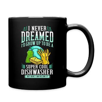 Rinçage Lave-vaisselle Lave-vaisselle Lavage - Mug uni - noir - Droite