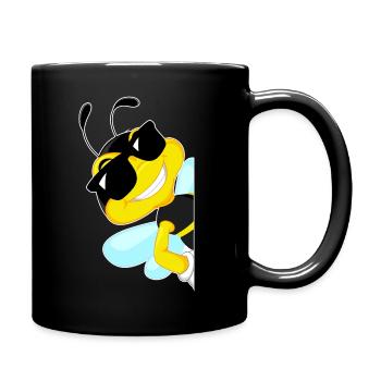 Bee Cool Honeybee Gift Idea - Full Colour Mug - black - Right