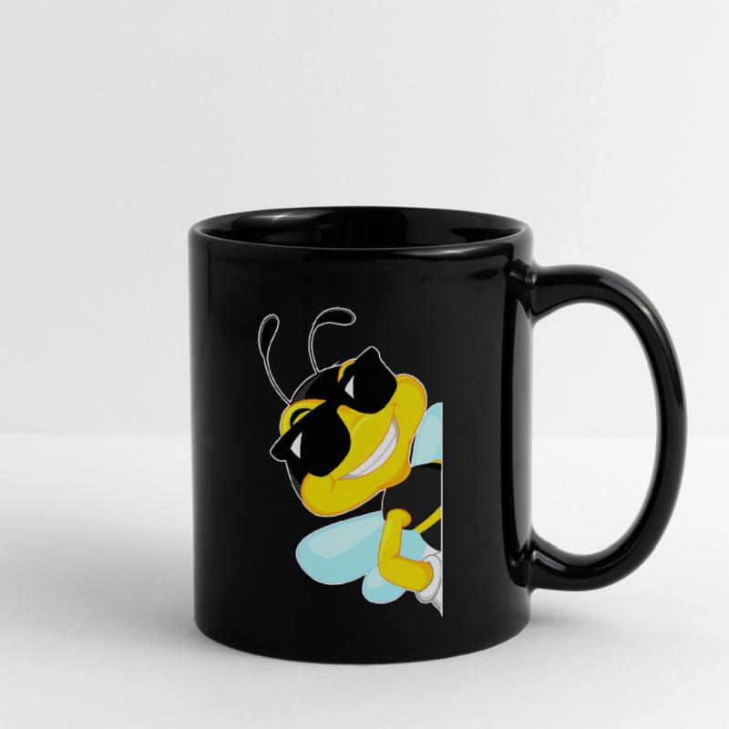 Biene coole Honigbiene Geschenkidee Tasse einfarbig