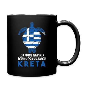 Kreta Schildkröten Griechenland - Tasse einfarbig - Schwarz - Rechts