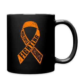 Fighting Multiple Sclerosis Awareness - Tasse einfarbig - Schwarz - Rechts