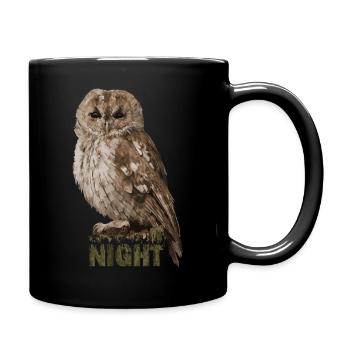 Night Owl | Men, women and children - Full Colour Mug - black - Right