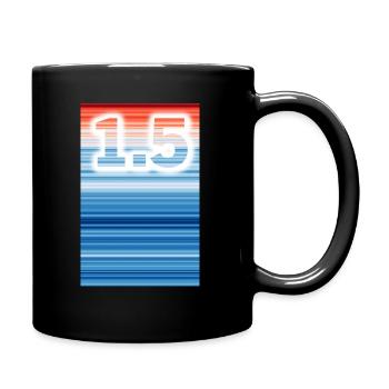 1.5 Warming Stripes - Full Colour Mug - black - Right