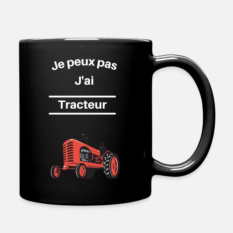 Je peux pas j ai tracteur - Mug uni - noir
