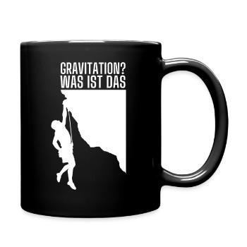 Klettern Kletterer Bouldern Felsklettern Geschenk - Tasse einfarbig - Schwarz - Rechts