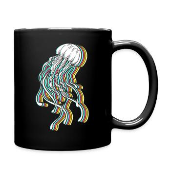 Jellyfish Children's Birthday Kids - Full Colour Mug - black - Right