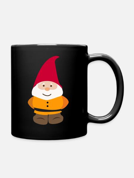 Orange Dwarf - for all dwarf friends - Full Colour Mug - black
