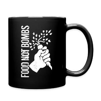 Food not Bombs - Tasse einfarbig - Schwarz - Rechts