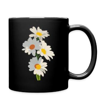 Bouquet de marguerites - Mug uni - noir - Droite
