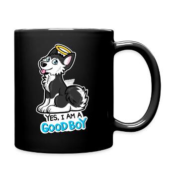 Good Boy Husky - Full Colour Mug - black - Right