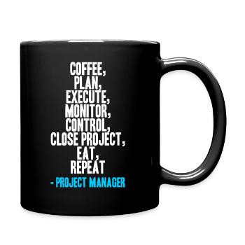 Project Manager - Repeat - Full Colour Mug - black - Right