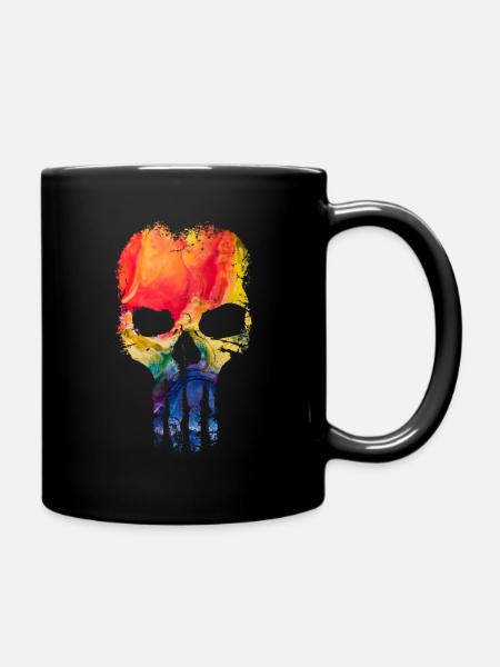 Schädel - Tasse einfarbig - Schwarz