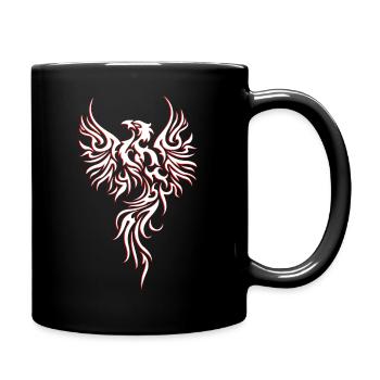 Phönix Tribal Muster Tattoo Kunst - Tasse einfarbig - Schwarz - Rechts