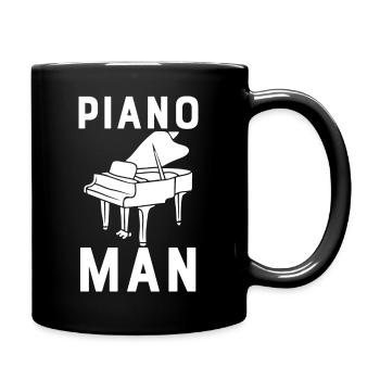 KlavierMann - Tasse einfarbig - Schwarz - Rechts