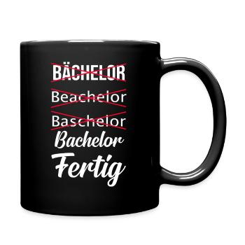 Bachelorabschluss Bachelorparty Bachelor Bachelort - Tasse einfarbig - Schwarz - Rechts