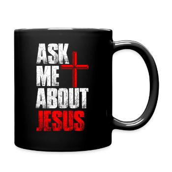 Jesus - Tasse einfarbig - Schwarz - Rechts