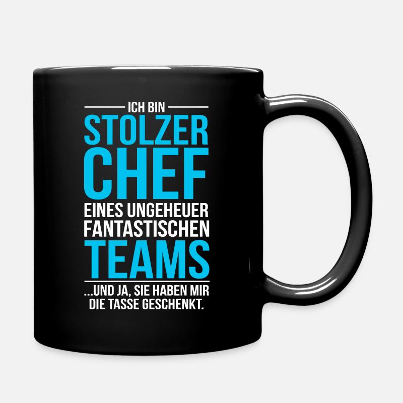 Stolzer Chef eines fantastischen Teams - Tasse - Tasse einfarbig - Schwarz