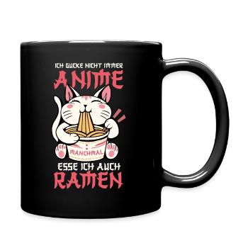 Ramen Katze Manga Kawaii Cosplay Anime - Tasse einfarbig - Schwarz - Rechts