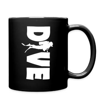 Diving Dive tauchen - Tasse einfarbig - Schwarz - Rechts