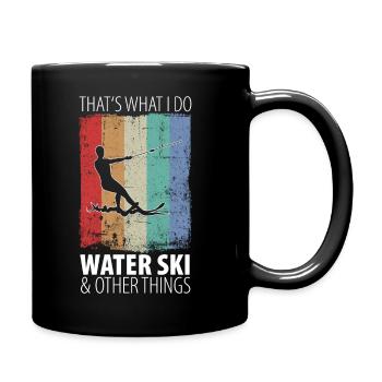 Water Skiing Waterskiing Waterskiing Vintage - Full Colour Mug - black - Right