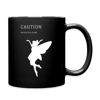 CAUTION - Tasse einfarbig - Schwarz - Rechts