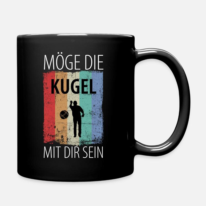 Boule Petanque Boccia Boules - Tasse einfarbig - Schwarz