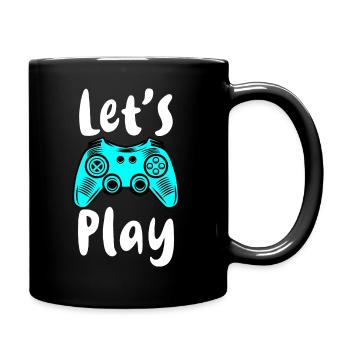 Gaming - let s play - Full Colour Mug - black - Right