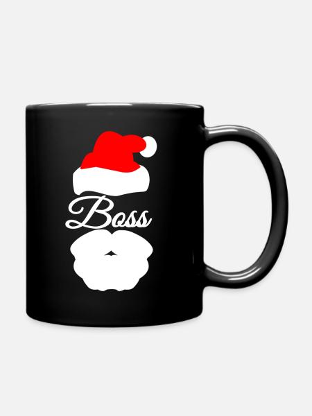 SANTA CLAUS BOSS CHEF TEAM LEITER BÜRO WEIHNACHTS - Tasse einfarbig - Schwarz
