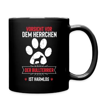 Bullterrier - Tasse einfarbig - Schwarz - Rechts