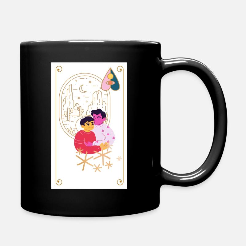 Papa et fils - Mug uni - noir