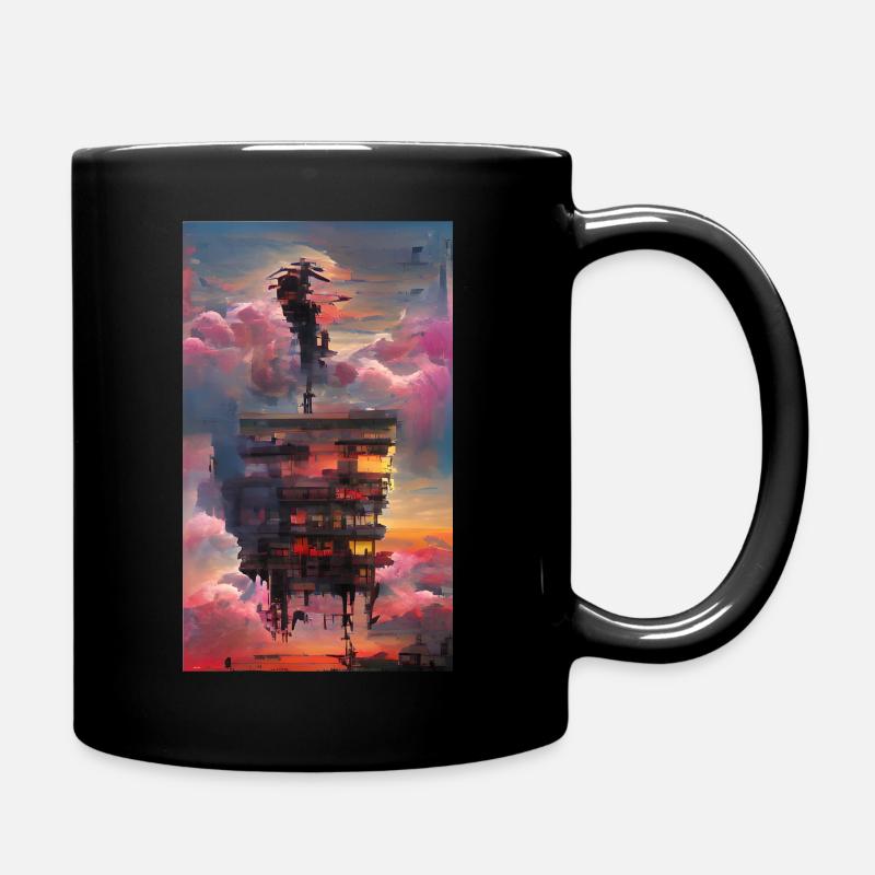 Skyskraper - Tasse einfarbig - Schwarz